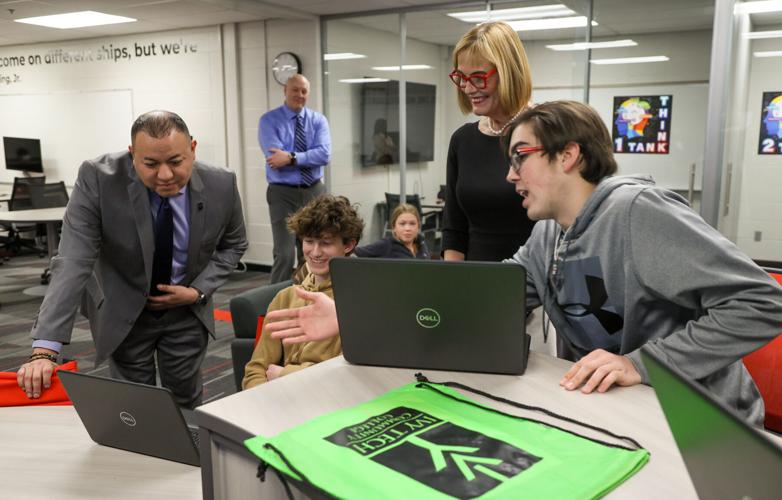 Lt. Governor Suzanne Crouch visits Munster High School