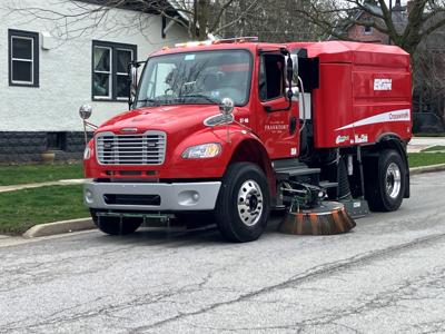 Frank the Tank cleans up in Frankfort street sweeper naming contest
