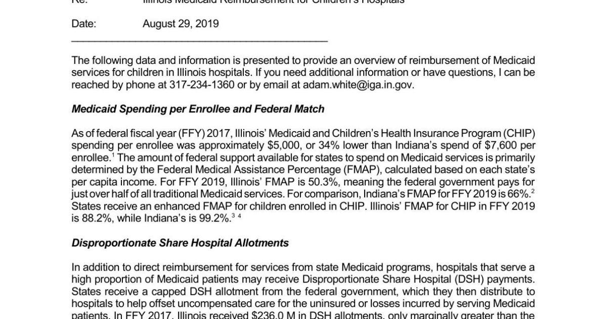 Lsa Rates LSA memo on out-of-state Medicaid reimbursement rates