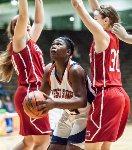 West Side S Lexus Fox Looks Up At The Basket Waiting For An
