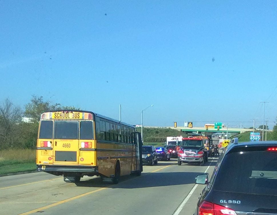 UPDATE: 3 kids taken to hospital after car rear-ends Crown Point school