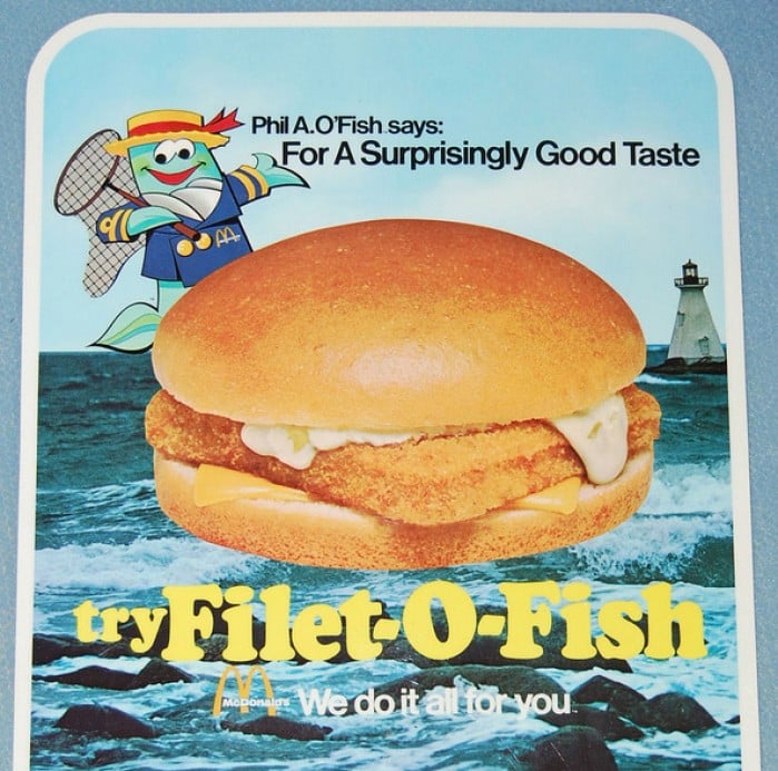McDonald's 1976 Filet-O-Fish Advertisement featuring Phil A. O'Fish