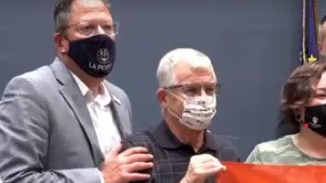 scorned councilman joins pride flag presentation local news nwitimes com