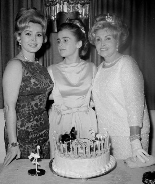 Minearbejder Tropisk Altid Francesca Hilton (center) is Framed by her Mother Zsa Zsa Gabor (left) and  Grandmother Jolie Gabor at a 16th Birthday Party in 1963 | OffBeat with  Phil Potempa | nwitimes.com