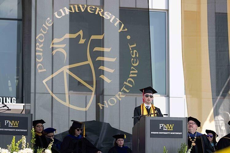 Purdue University Northwest graduates urged to hold onto virtues amid technological advancements
