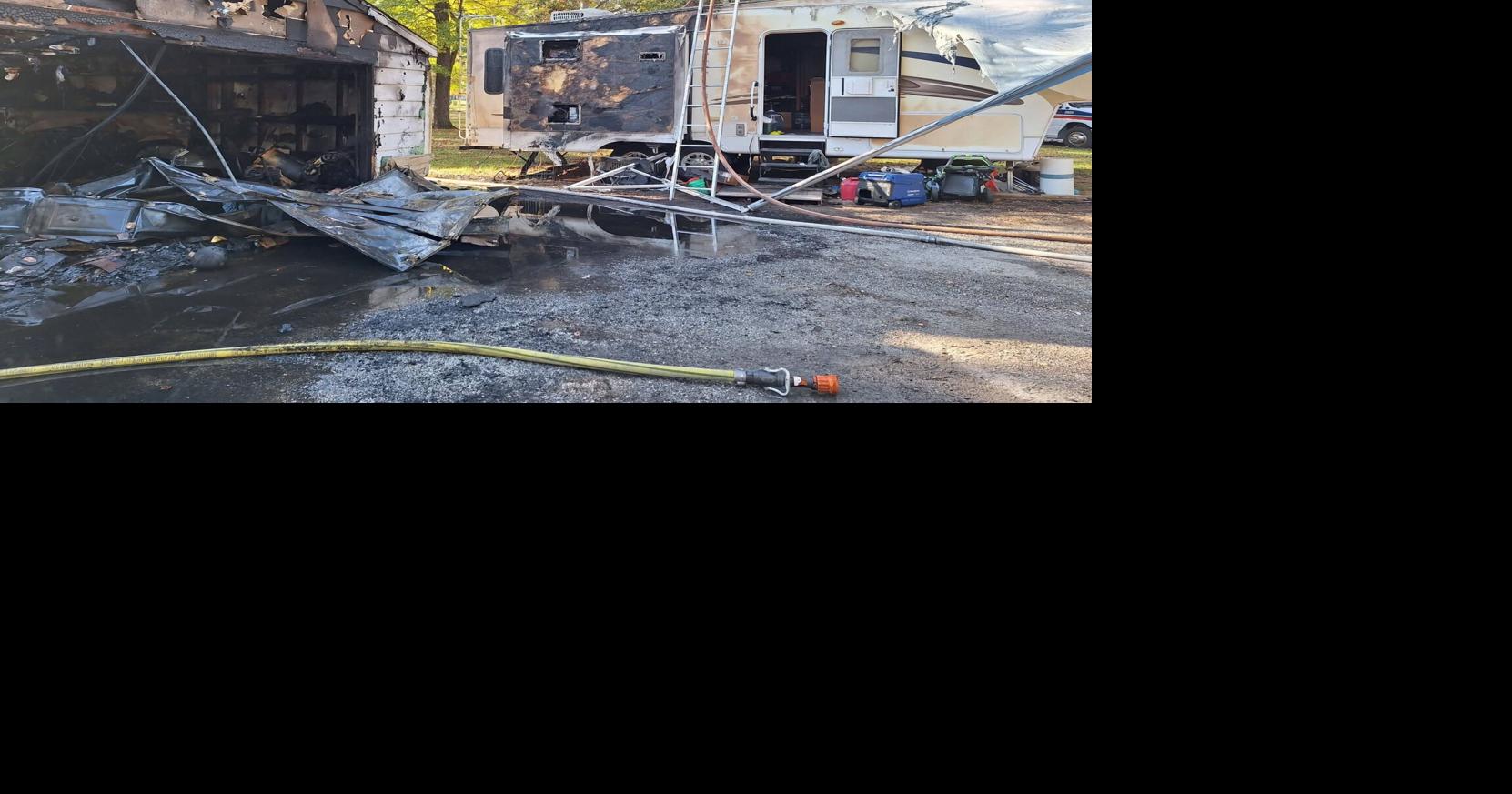 Northwest Indiana fire damages garage, camper