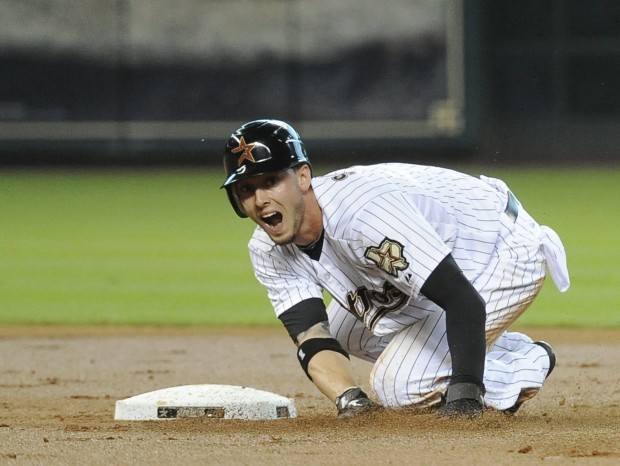 AUG 06 2012: Houston Astros center fielder Jordan Schafer #1