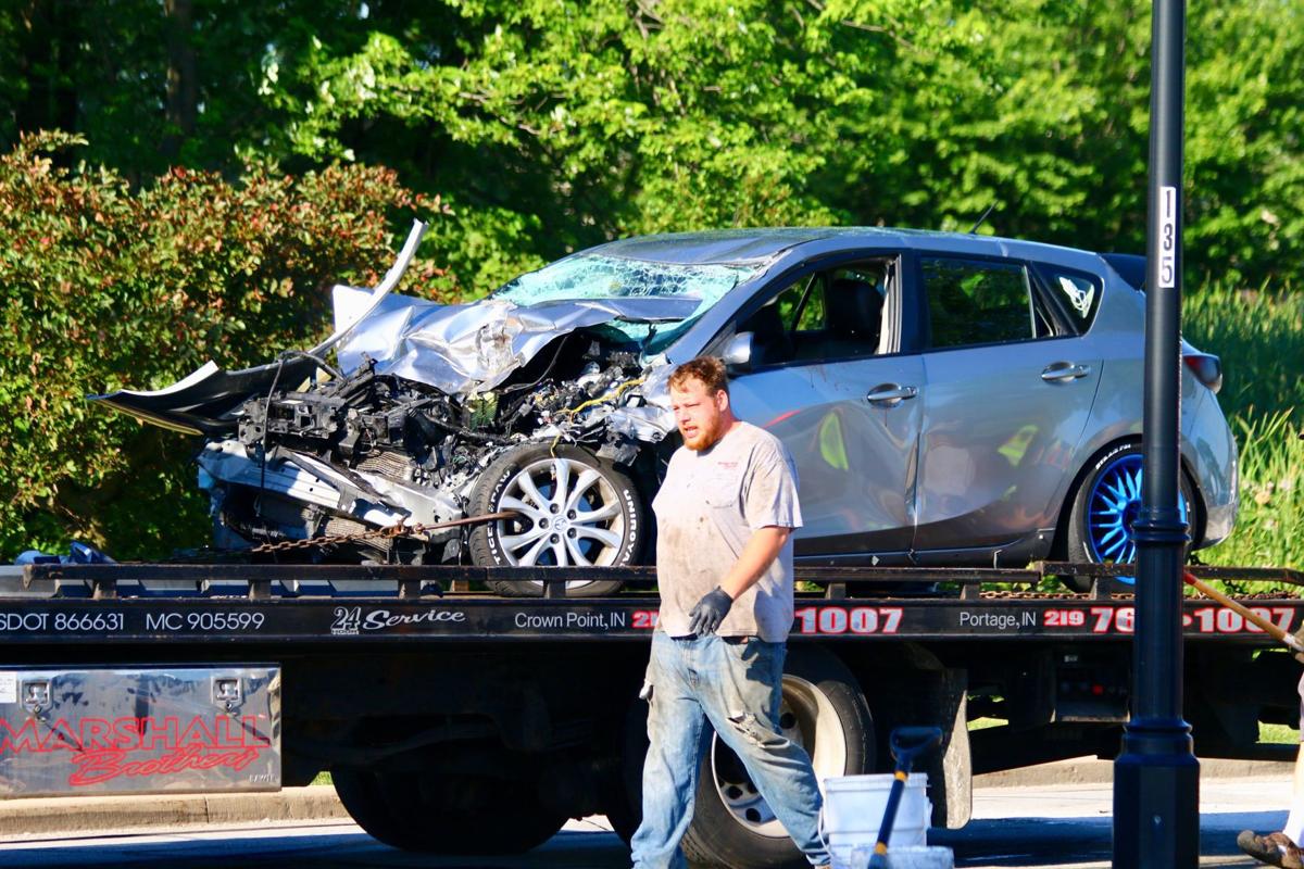 Driver plows into back of Crown Point dump truck; police say driver