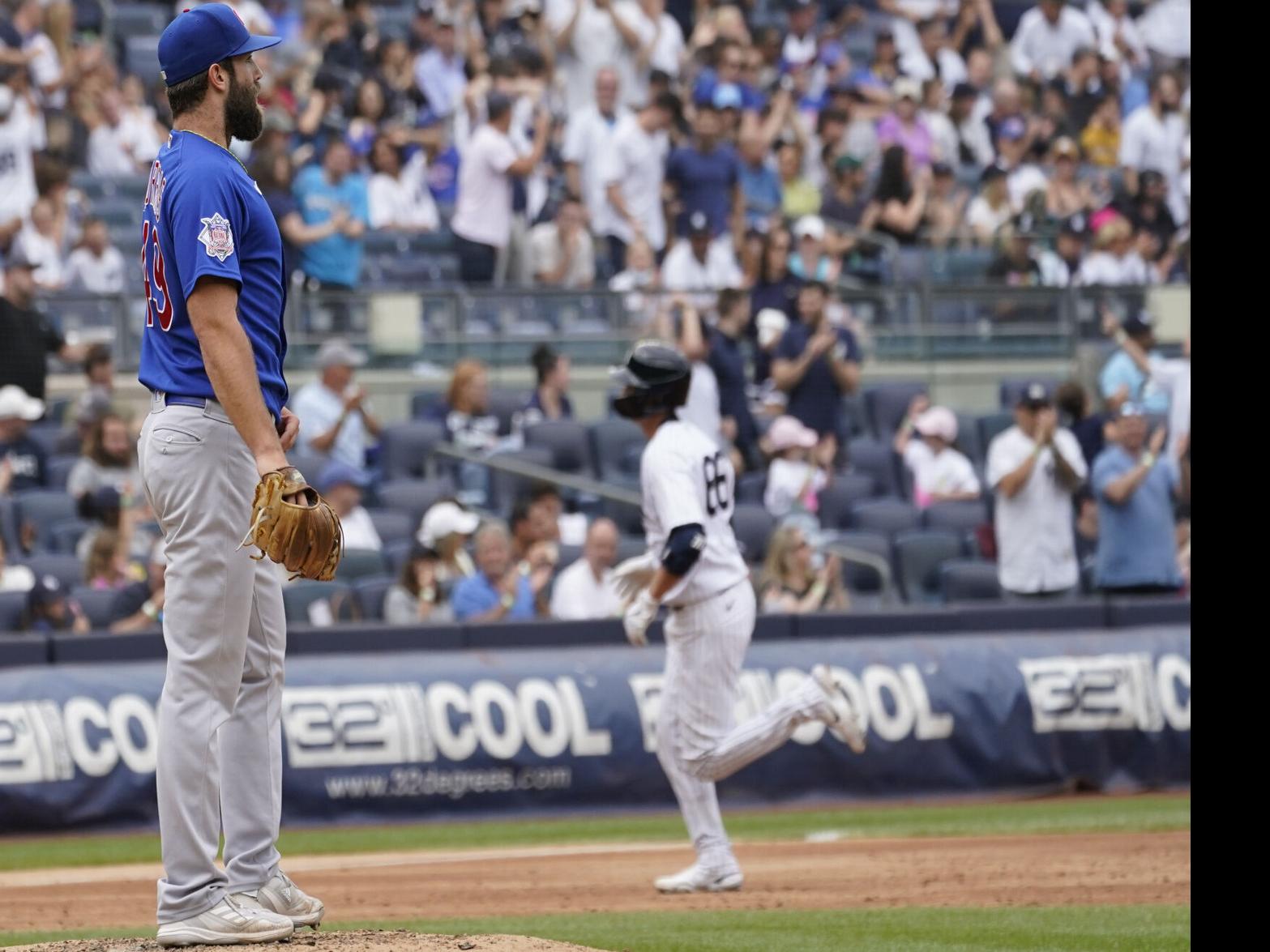 Matt Carpenter homers twice, drives in seven as Yankees rout Cubs