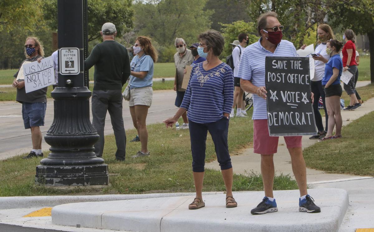 Demonstrators Rally Outside Valparaiso Post Office To Protest Usps Changes Porter County News Nwitimes Com