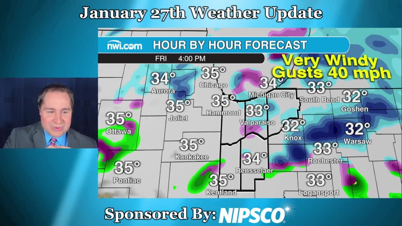 Friday, January 27 weather update for Northwest Indiana