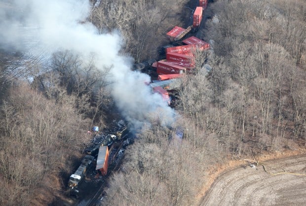 Three Freight Trains Crash In Fiery Mess