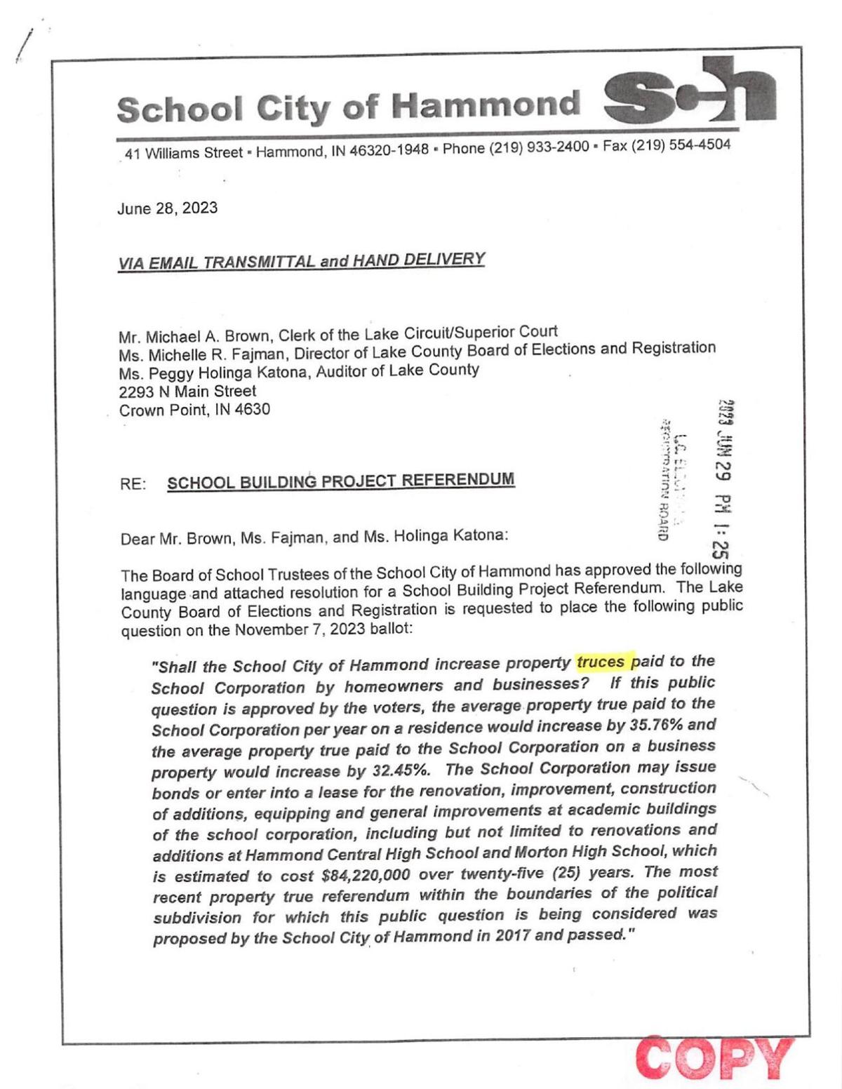 School funding questions on Hammond, Whiting ballots