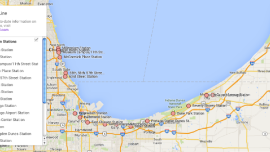 Map South Shore Line Metra Electric Line Digital Exclusives Graphics Nwitimes Com South Shore Train Map