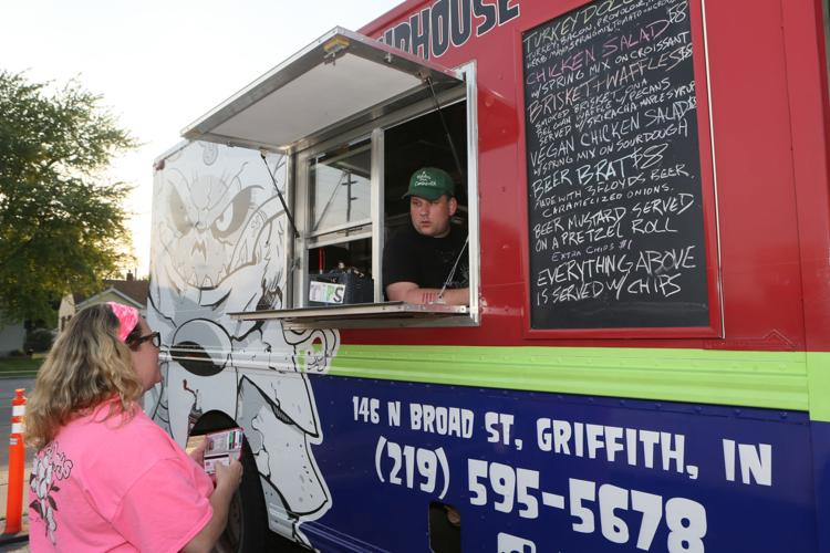 The Grindhouse Food truck sells food outside of BrewFest