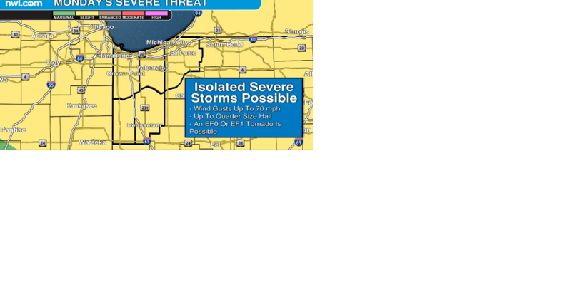 Watch now: Chance of severe storms Monday, exceptionally hot temperatures Tuesday in NWI - Vimarsana News
