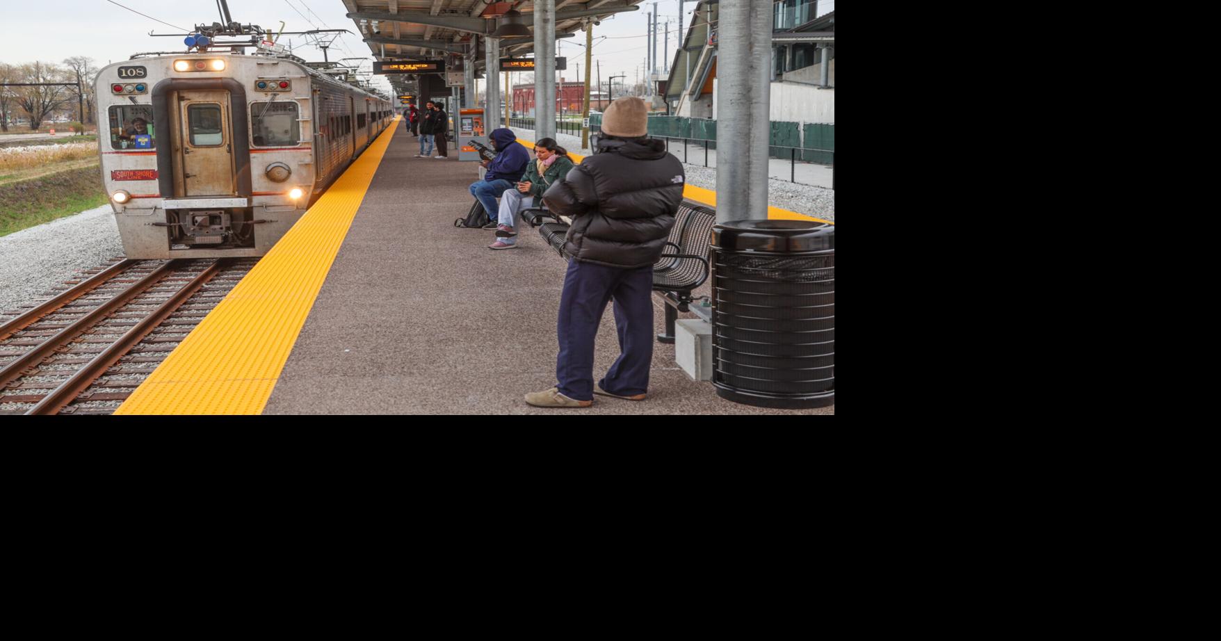 No one hurt after South Shore Line train strikes car