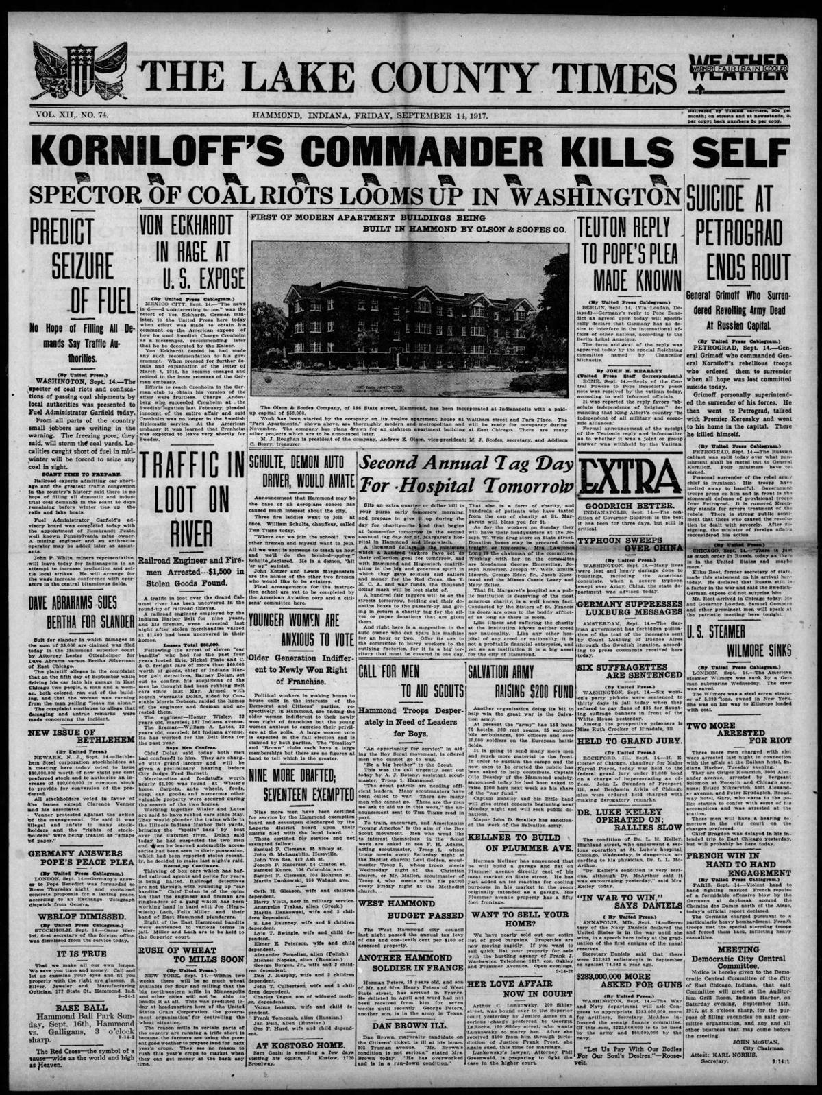 Sept. 14, 1917: Younger Women Are Anxious to Vote