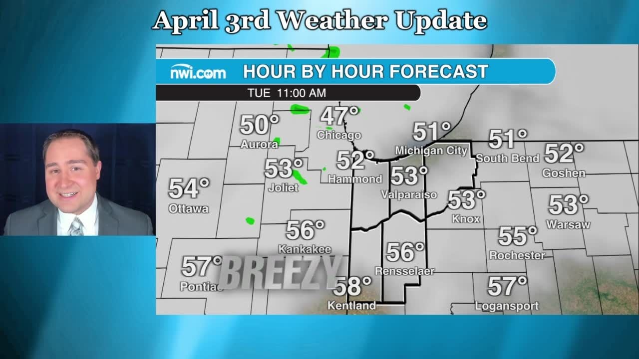 Monday, April 3 weather update for Northwest Indiana