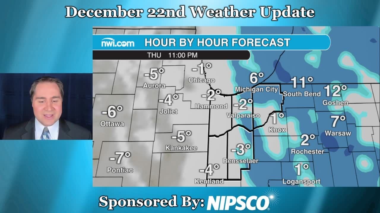 Thursday, December 22 weather update for Northwest Indiana