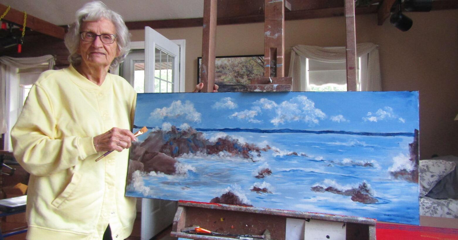 101-year-old Wheatfield painter has long championed the arts, still going strong - Vimarsana News
