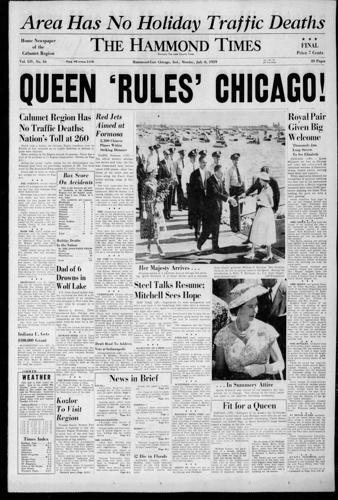 Cobertura do Times da rainha Elizabeth II em Chicago