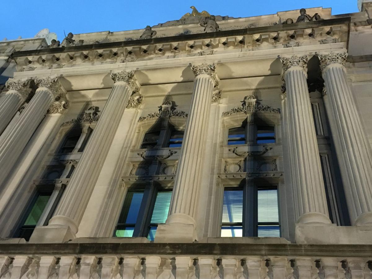 Indiana Statehouse exterior stock