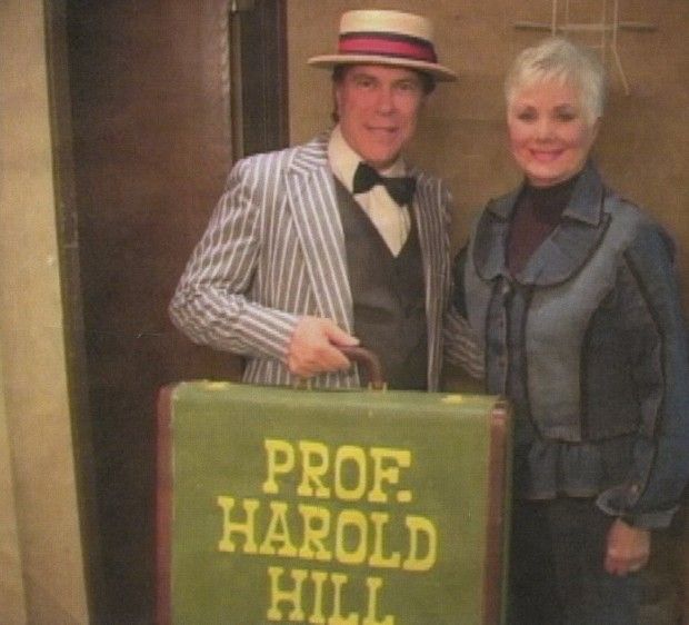 Charlie Blum Sporting His Costume as Professor Harold Hill from "The Music Man" with Shirley Jones in 2008