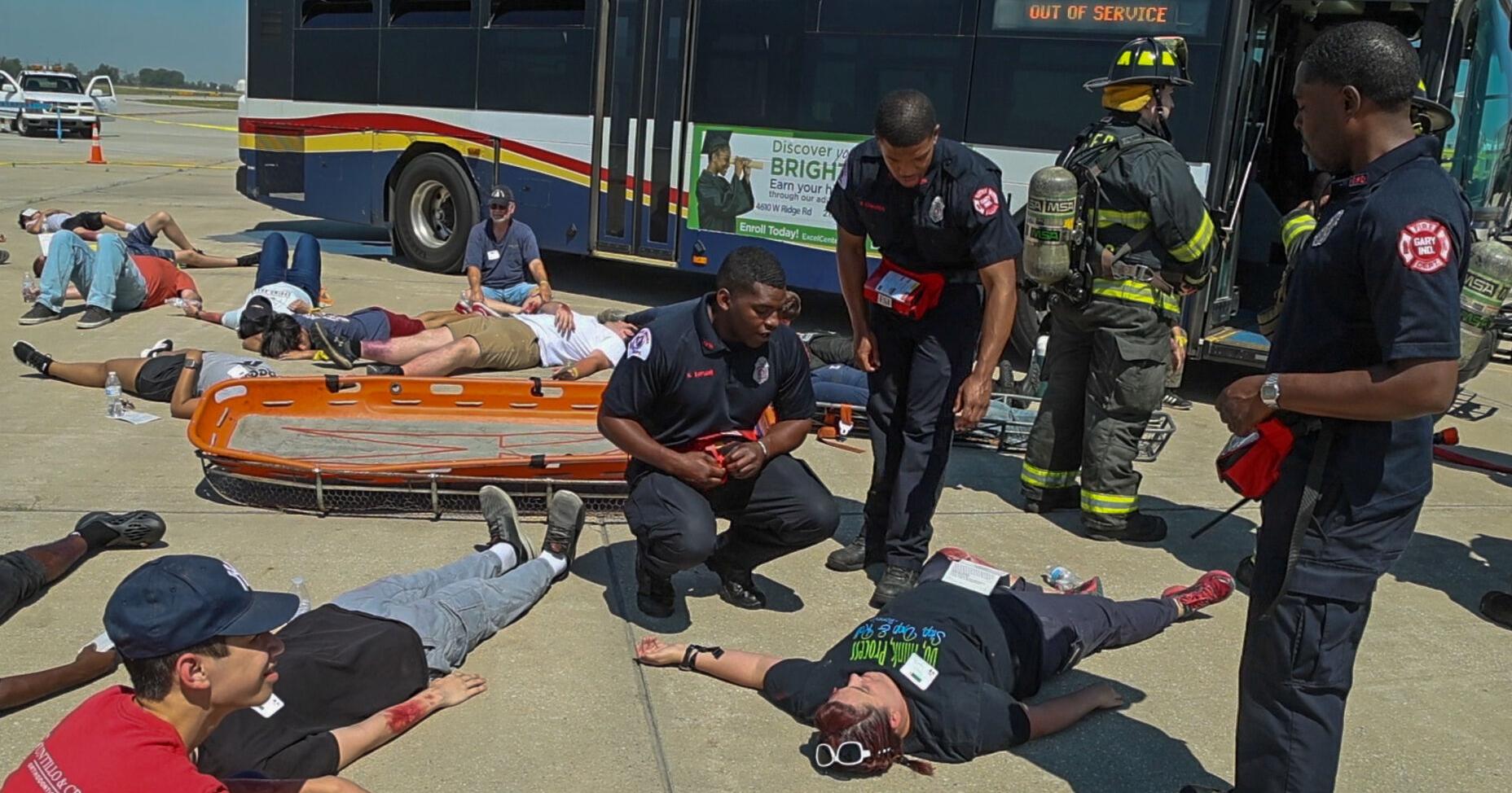 NWI area emergency personnel prepare for disaster during plane crash rescue simulation - Vimarsana News