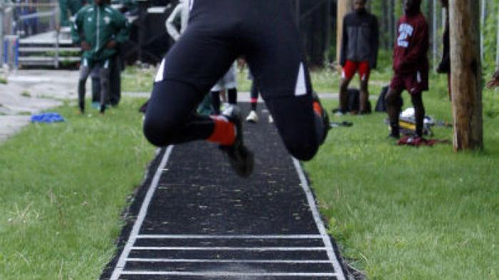 Elijah Douglas Of Crete Monee Competes In The Long Jump During