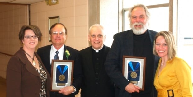 Bishop Noll inducts two to Hall of Honor