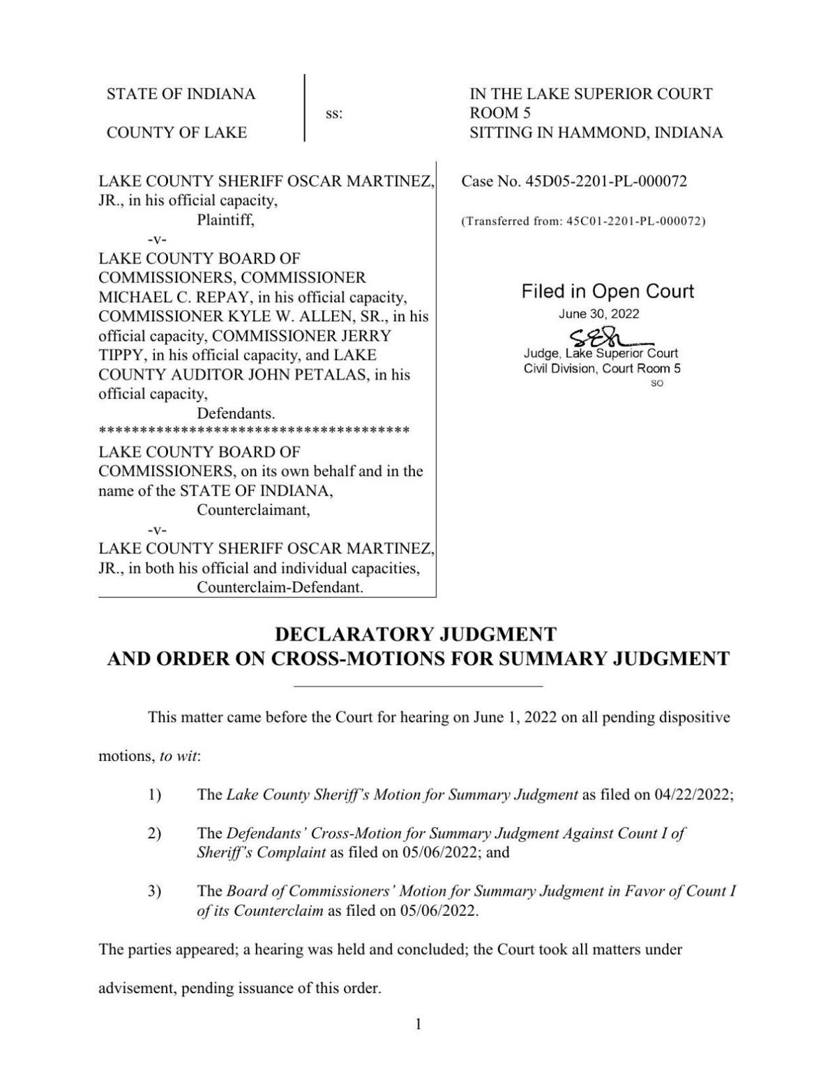 Lake County Council Still Holds Purse Strings On Sheriff's Jail Contracts