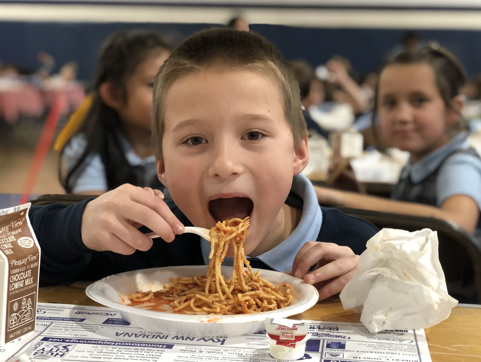 Spaghetti supper's on at St. Mary Catholic Community School