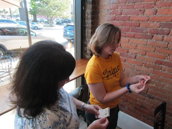 Secret messages hidden in the wall at Valparaiso bookstore