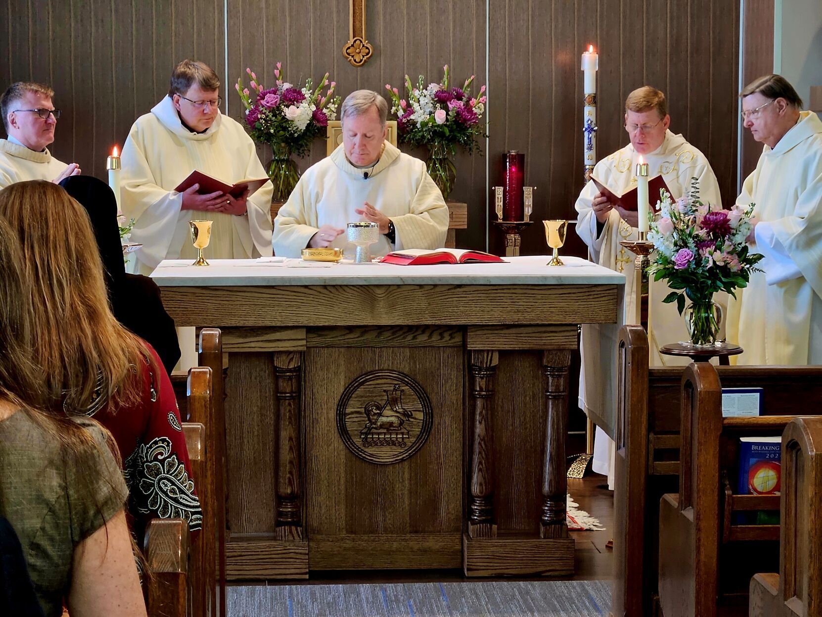 Bishop McClory Consecrates New Franciscan Health Crown Point Chapel Altar