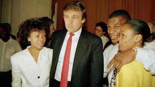 Mike Tyson, Ruth Roper, Robin Givens and Donald Trump, 1988 ...