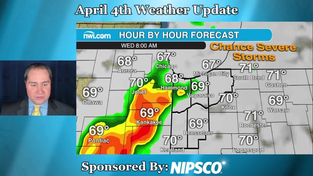 Tuesday, April 4 weather update for Northwest Indiana