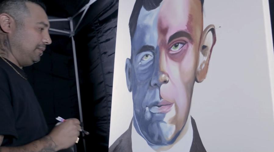 Artist captures Dillinger in unique portrait