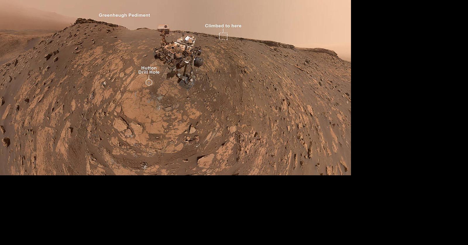 Curiosity rover shares selfie after conquering steep hill on Mars
