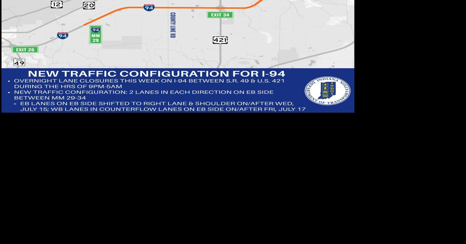 Ongoing resurfacing bringing more lane changes on I-94 in Northwest Indiana
