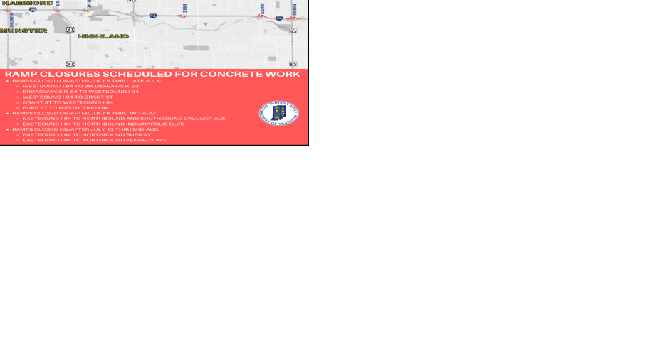 I-80/94 ramp closures scheduled for concrete restoration - Vimarsana News