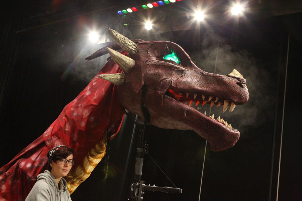 Madeline Bogathy and her dragon