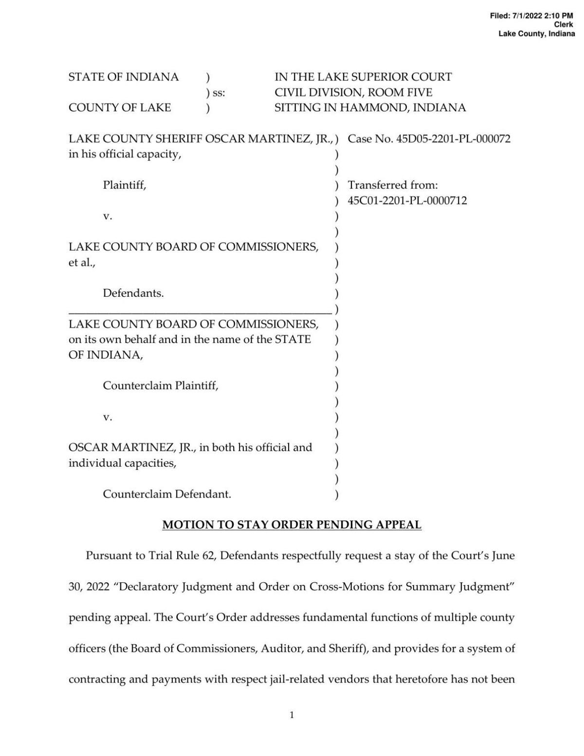 Lake County Council Still Holds Purse Strings On Sheriff's Jail Contracts