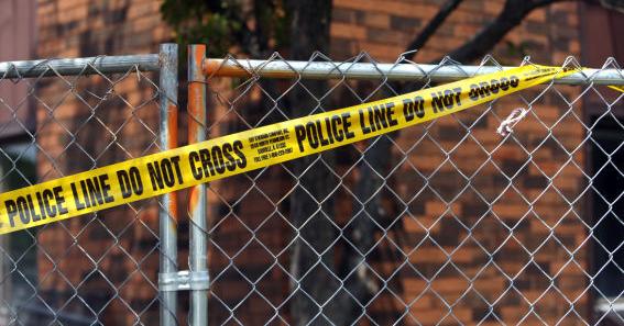 Police tape stock