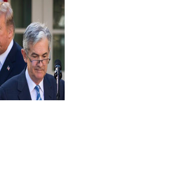 President Donald Trump and Federal Reserve chair Jerome Powell