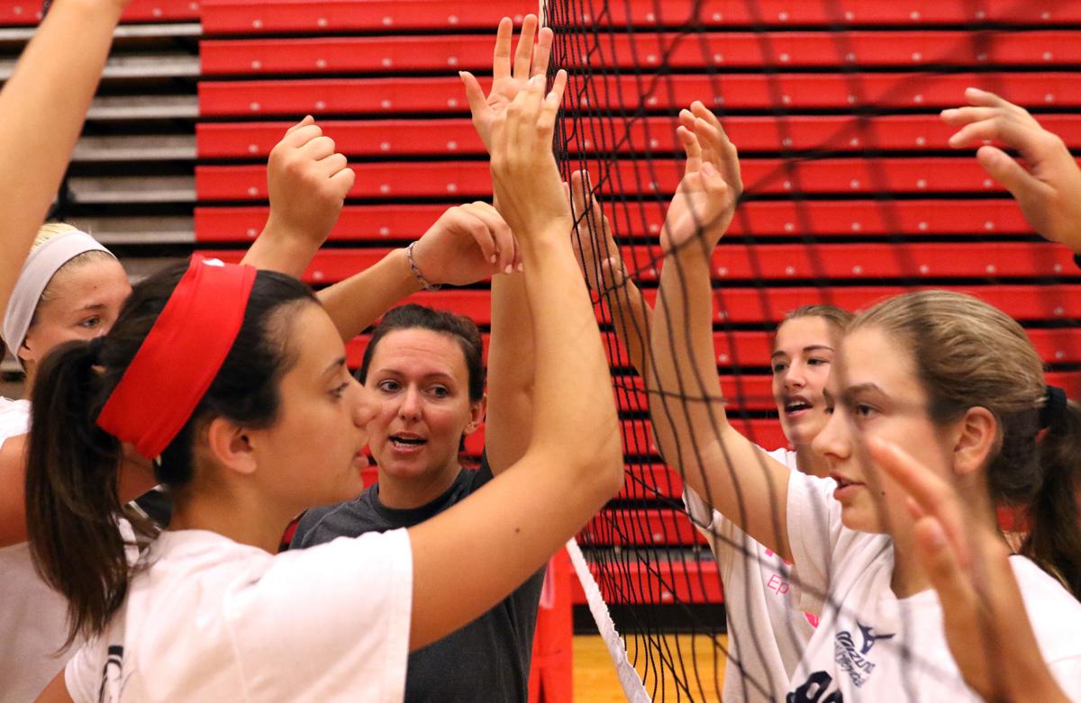 Crown Point's volleyball team is prepared to play with the target