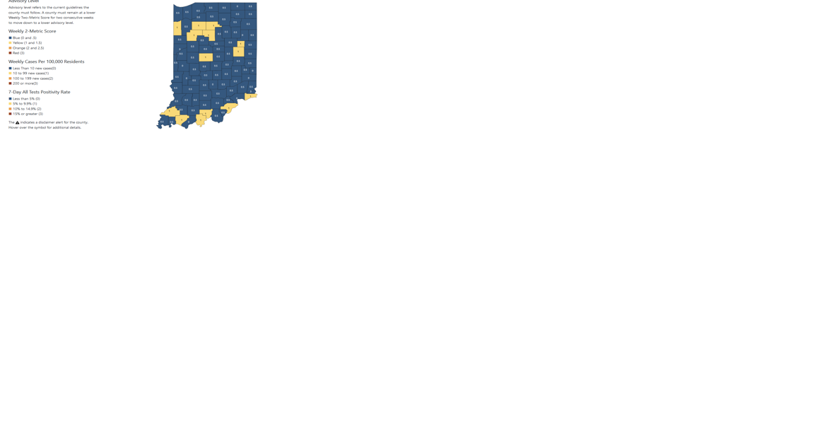 Nearly all of Indiana rated for low spread of COVID-19 - Vimarsana News
