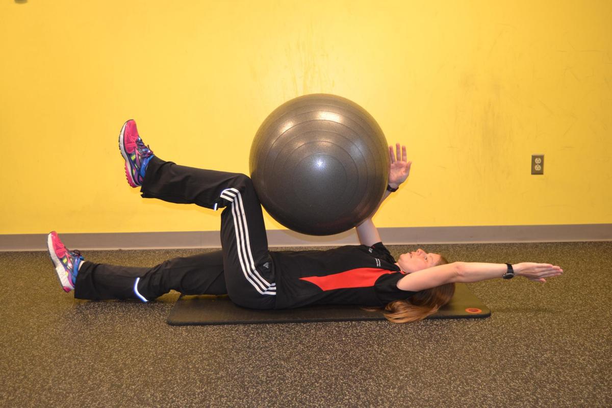 Stability Ball Dead Bug Fitness