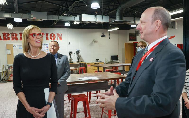Lt. Governor Suzanne Crouch visits Munster High School