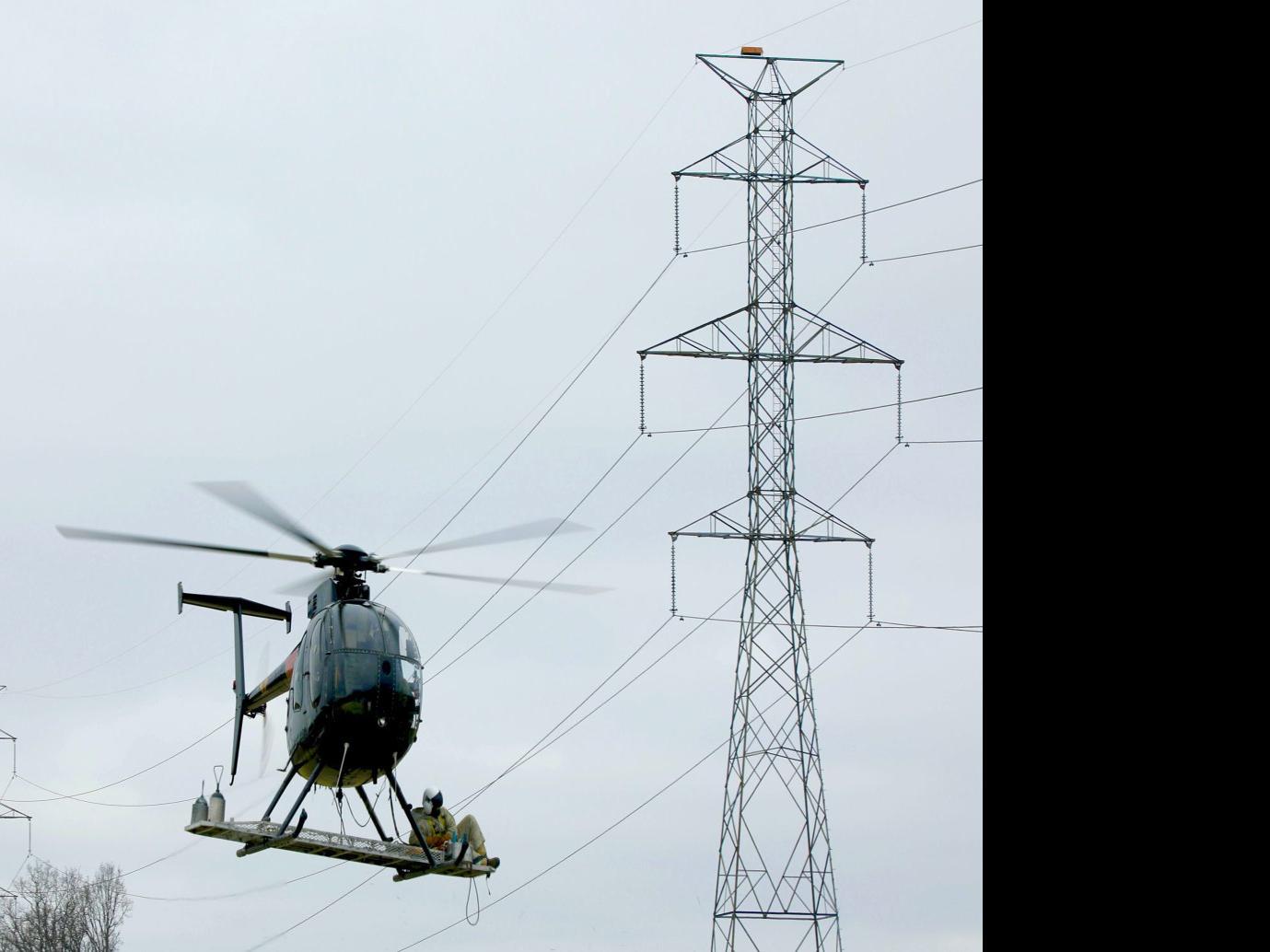 Helicopter to replace NIPSCO wires in Highland and Munster; road closures  expected